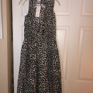 African Design Leopard Print Jumpsuit with matching head wrap